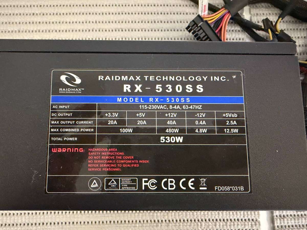 RAIDMAX 530W PSU RX-530SS