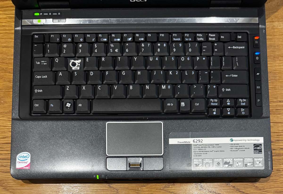 Acer TravelMate 6292 12.1", Intel Core 2 Duo T6400 2.00GHz, 3GB RAM, 250GB HDD