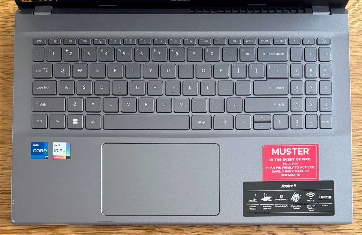 Acer Aspire 5 N22C6 15.6" Laptop, Intel Core i7-1255U 3.50GHz, 16GB RAM