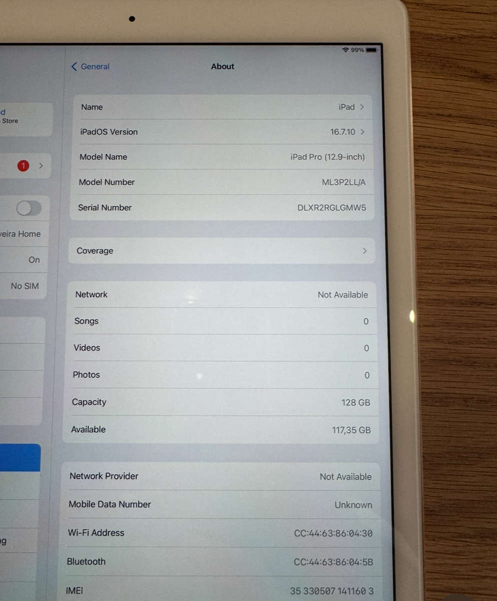 IPAD PRO 12.9 1st GEN 128GB, WIFI / CELLULAR GOLD
