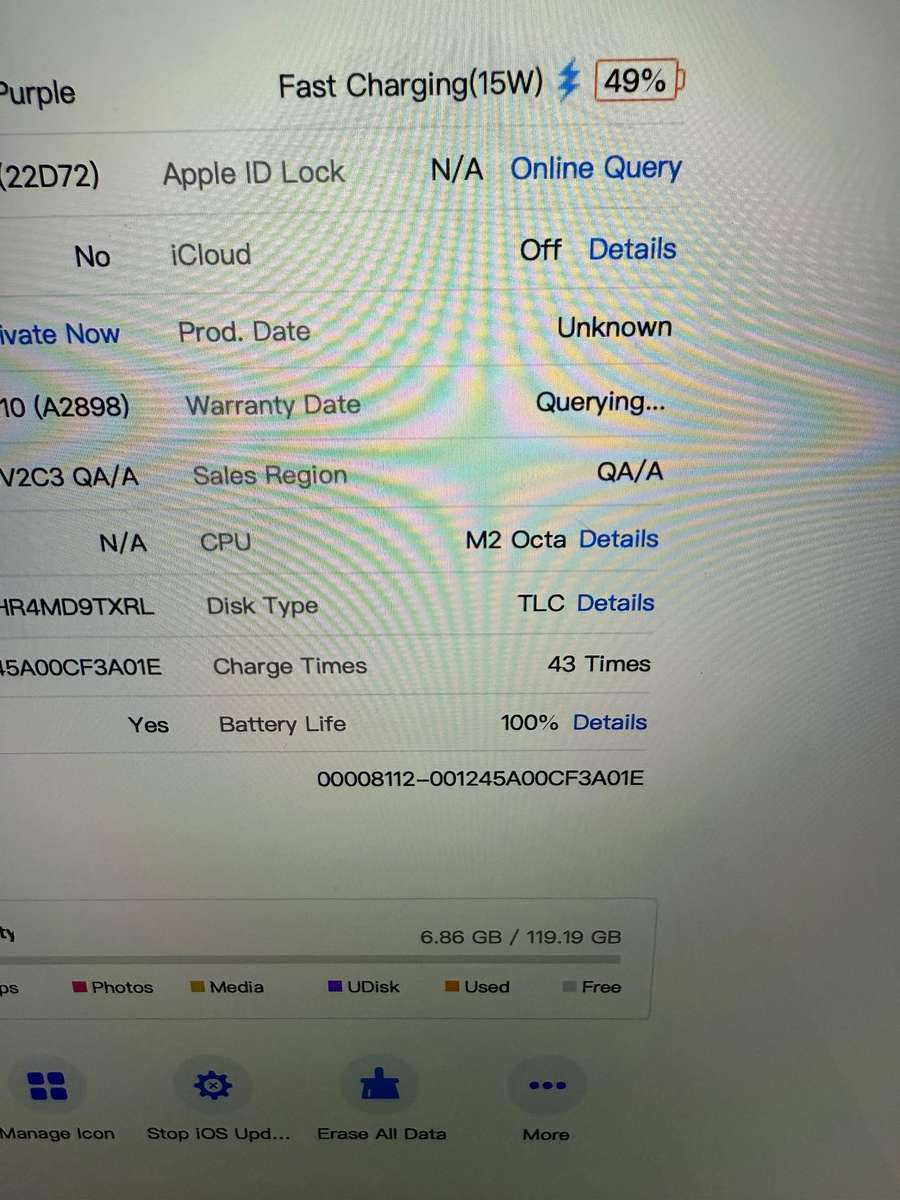 Apple iPad Air M2 13-inch 6th Generation 128GB WiFi Purple