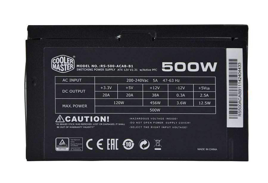 COOLER MASTER 500W PSU RS-500-PCAR-3