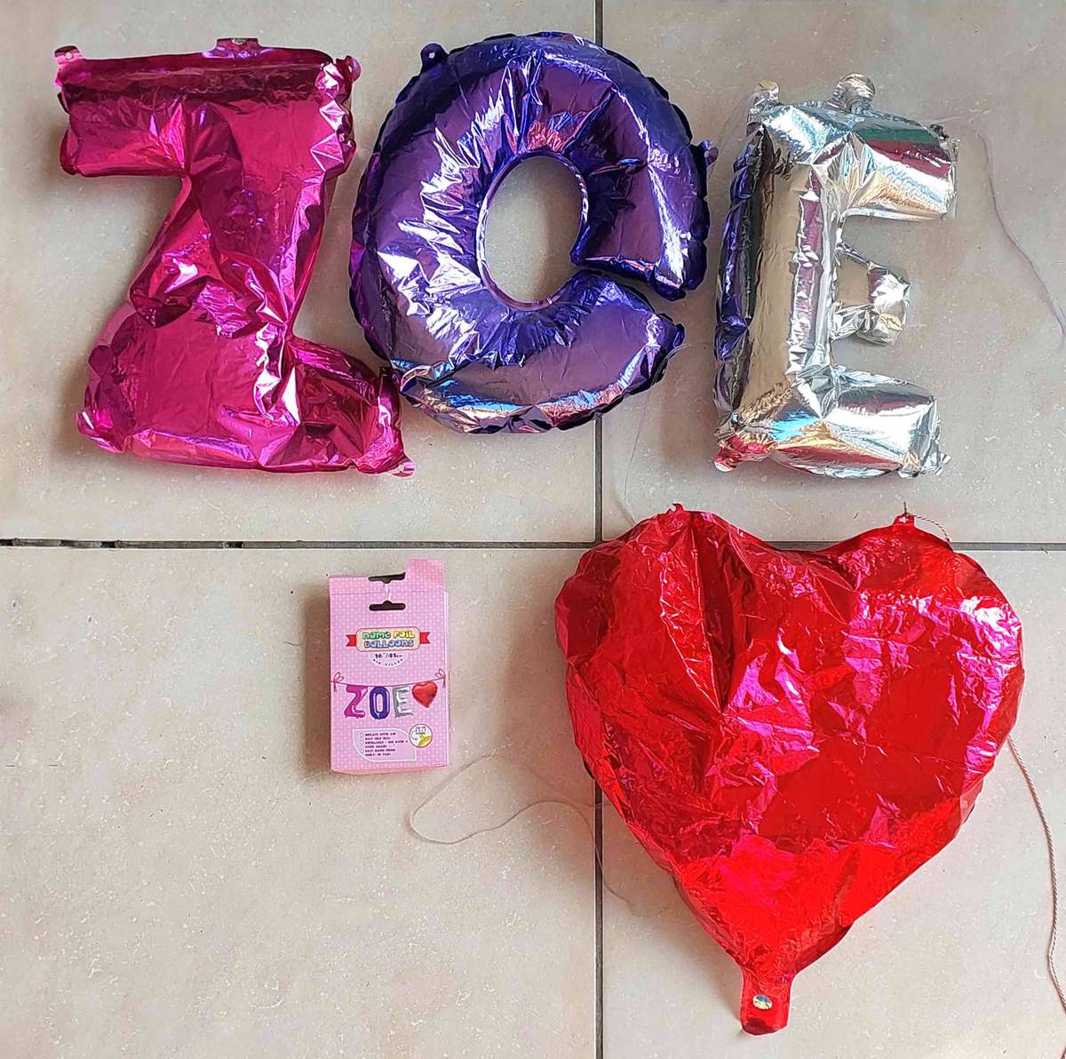 Name Foil Balloons (Zoe)