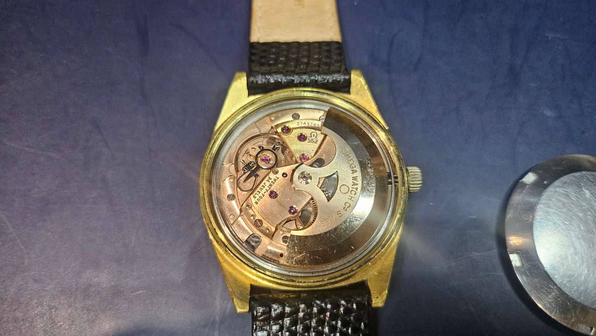 Stunning oxblood mens 38mm Omega Geneve