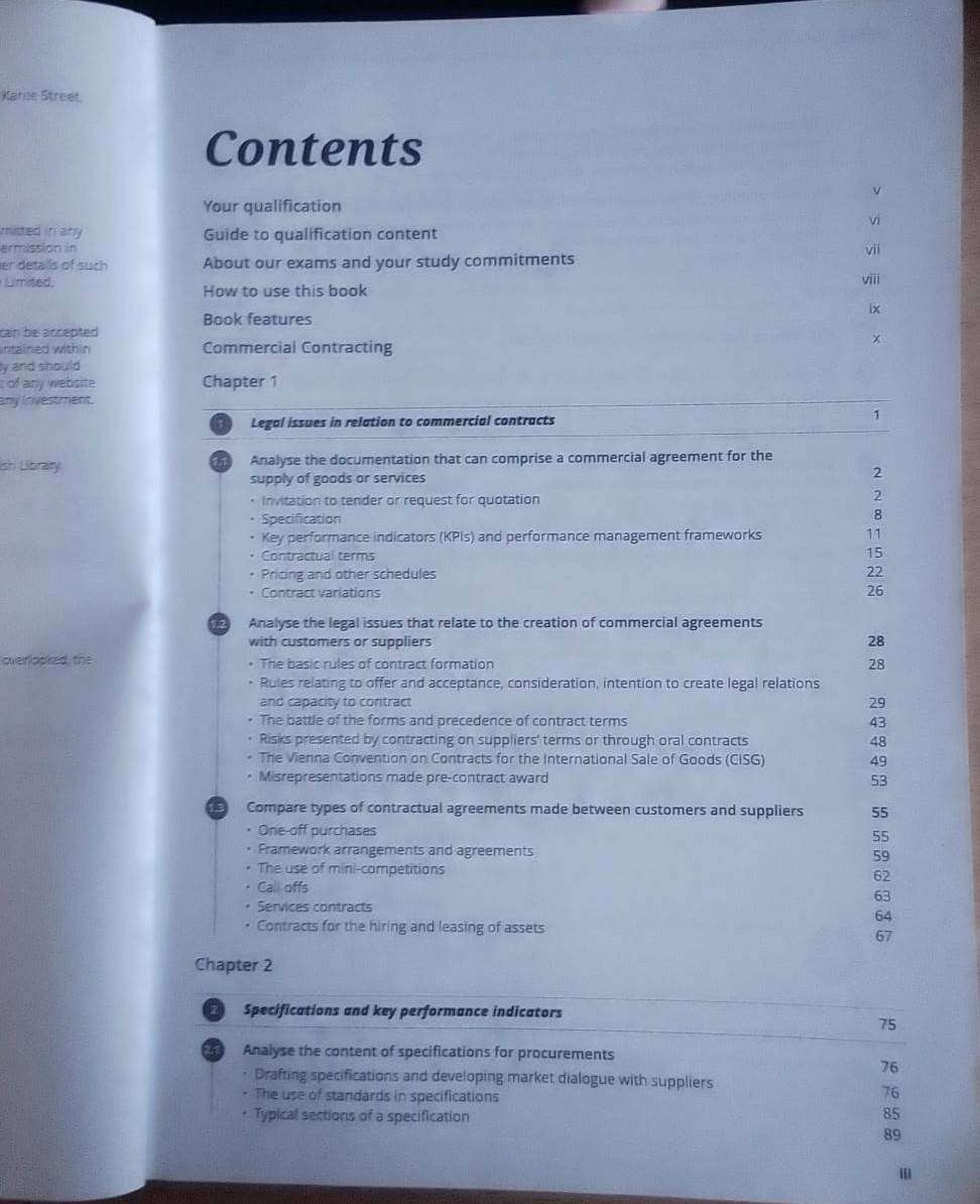 CIPS Commercial Contracting L4M3 Core Study Guide