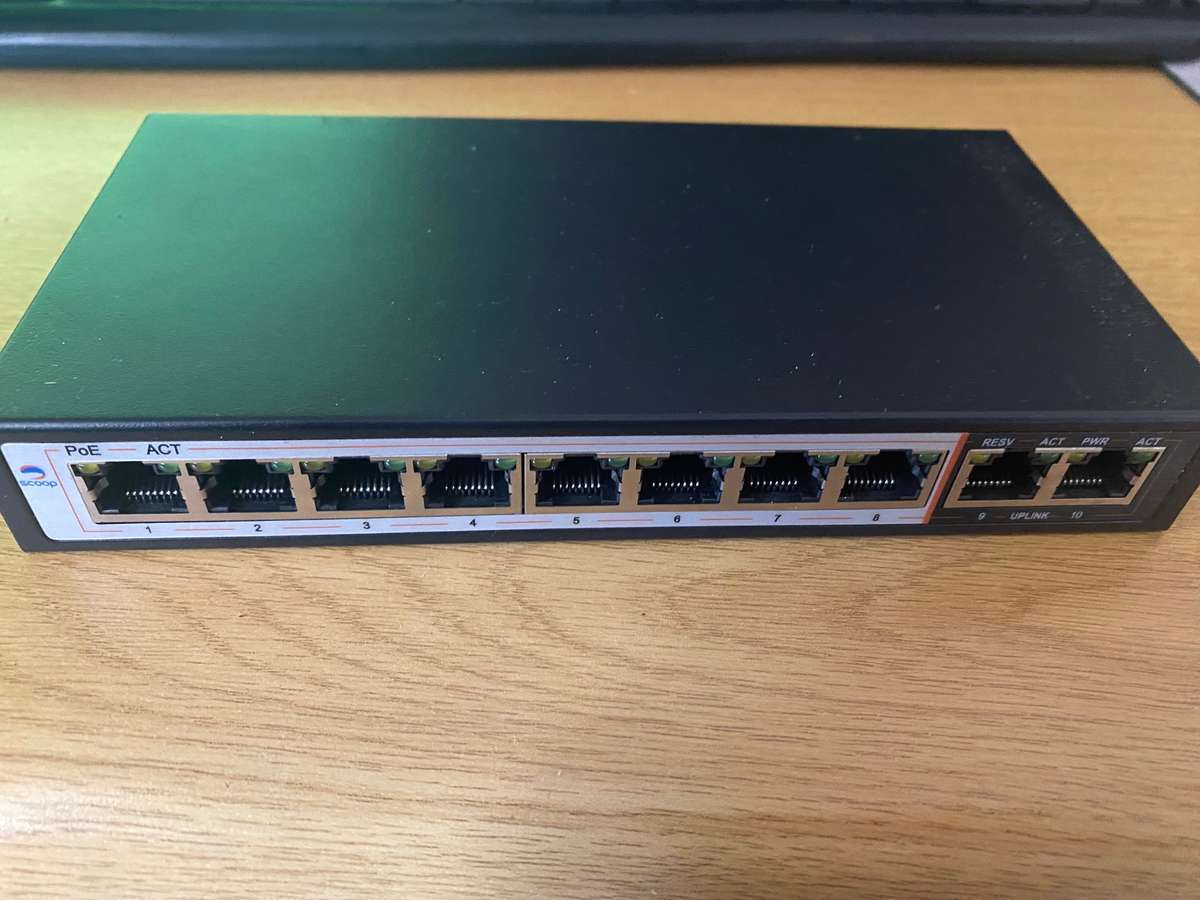 Scoop 10 Port Gigabit 8 x PoE 96W Switch