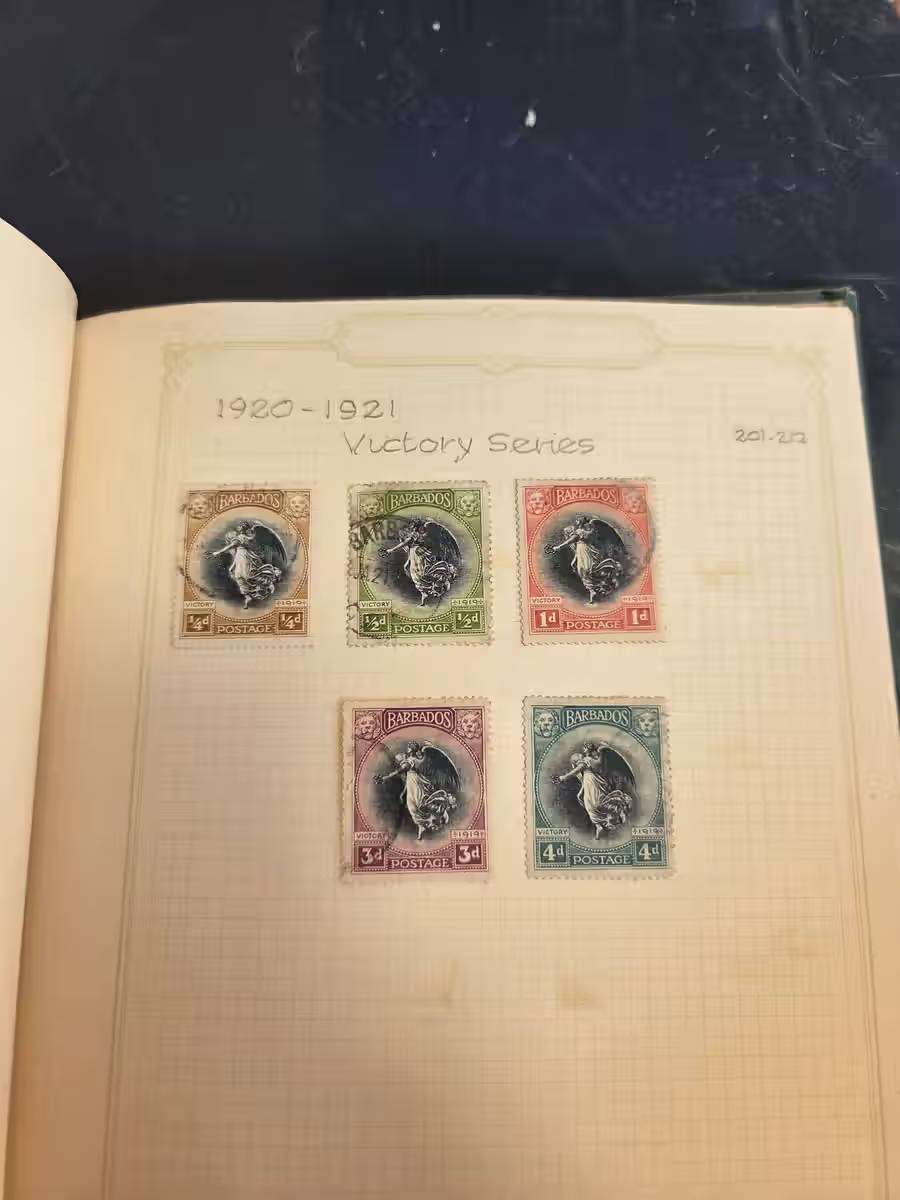 COMMONWEALTH COLLECTION BARBADOS in Green HardCover album