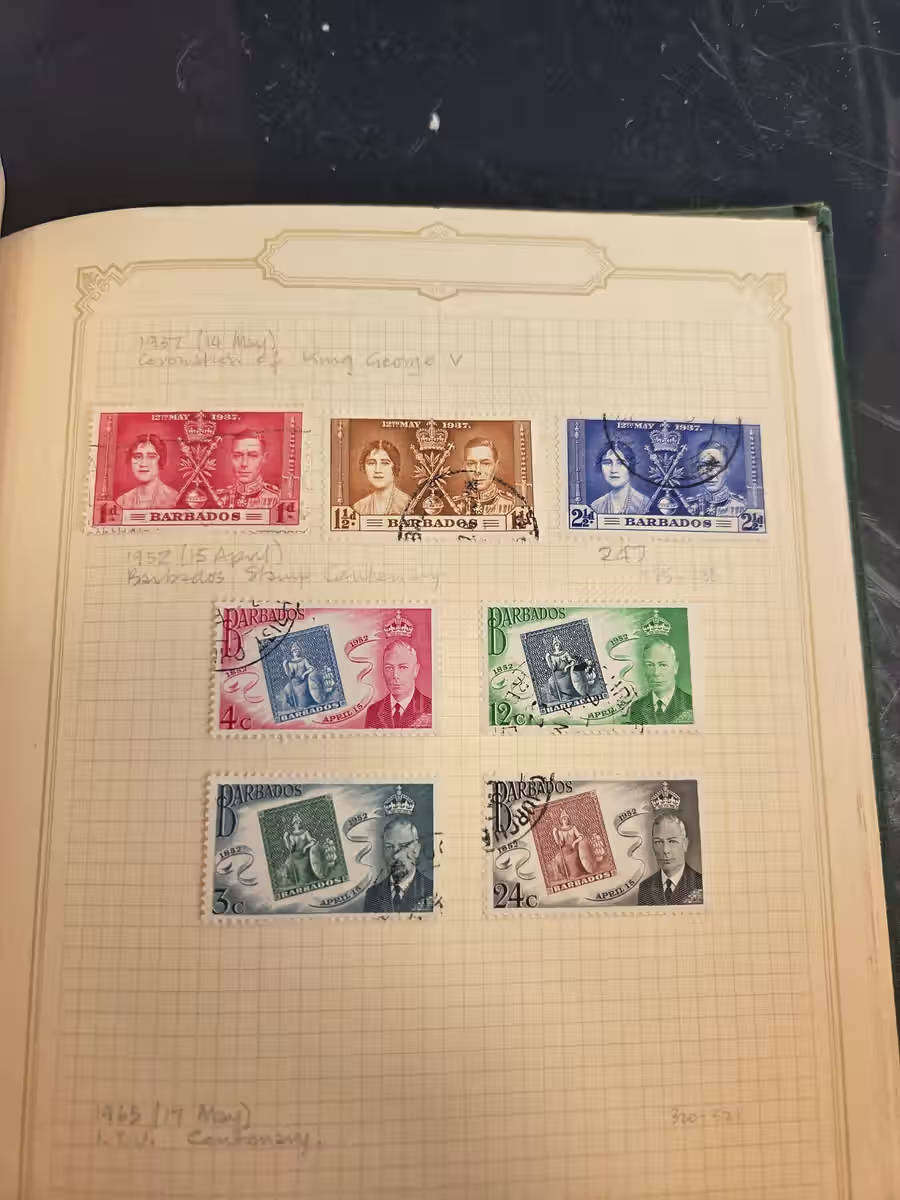 COMMONWEALTH COLLECTION BARBADOS in Green HardCover album