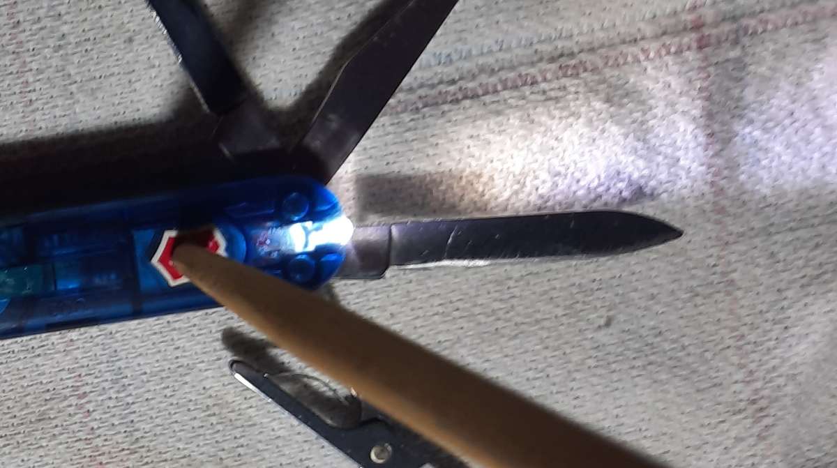 Victorinox Swiss Army Knife - Blue Translucent scales Midnight Mini Champ condition as per pictures