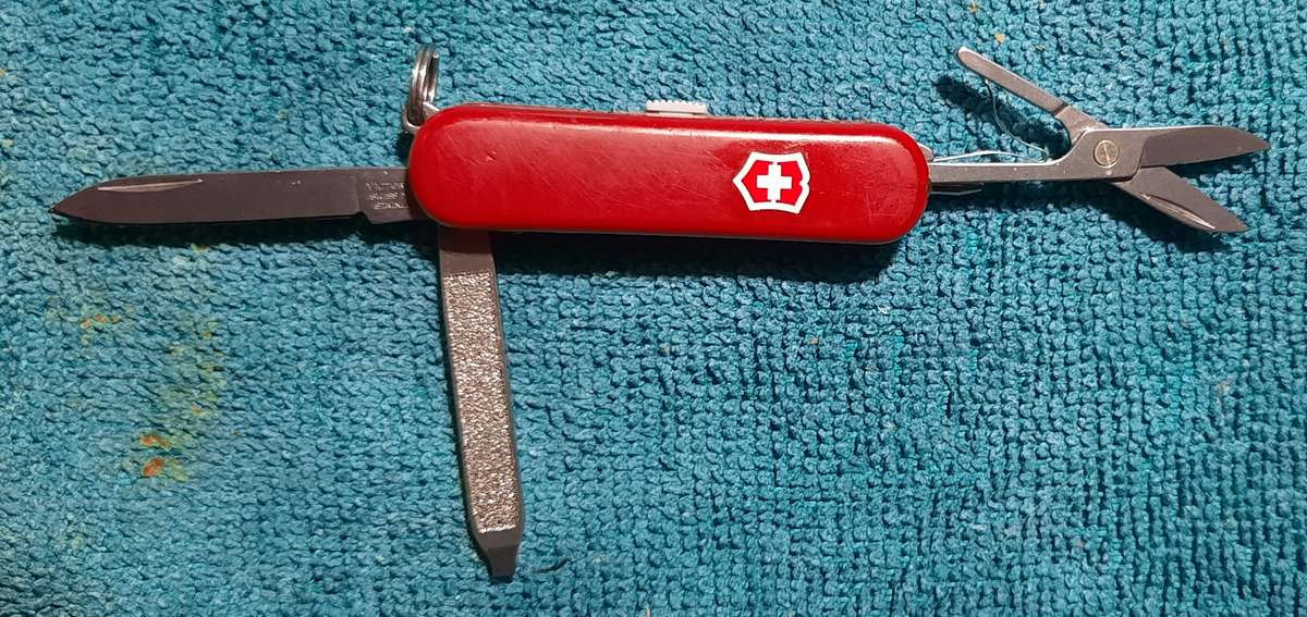 Victorinox Swiss Army Knife - Classic sd Red  Scales with White led light