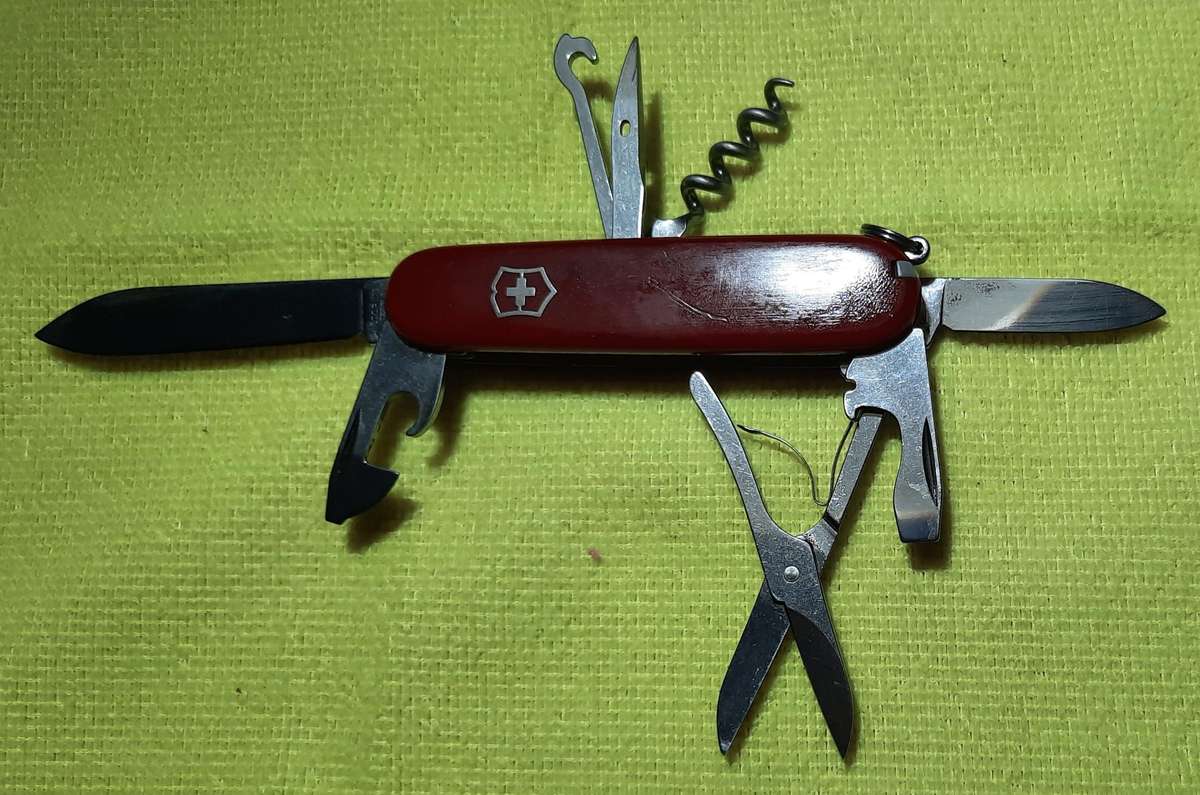 Victorinox Swiss Army Knife -  Climber  Red   Scales