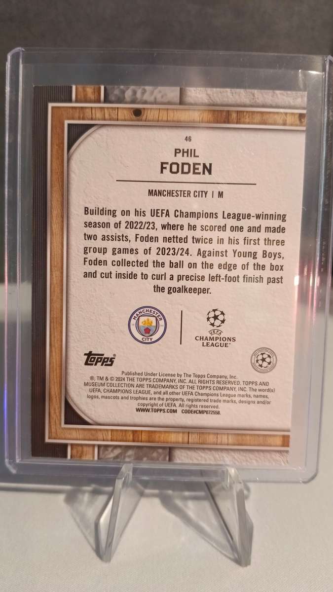 2023-2024 Topps Museum Collection UCL Phil Foden #46