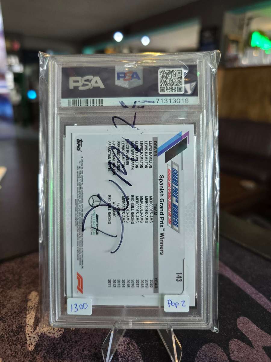 2021 Topps Chrome F1 Lewis Hamilton Gold/Purple Refractor PSA Gem MT 10