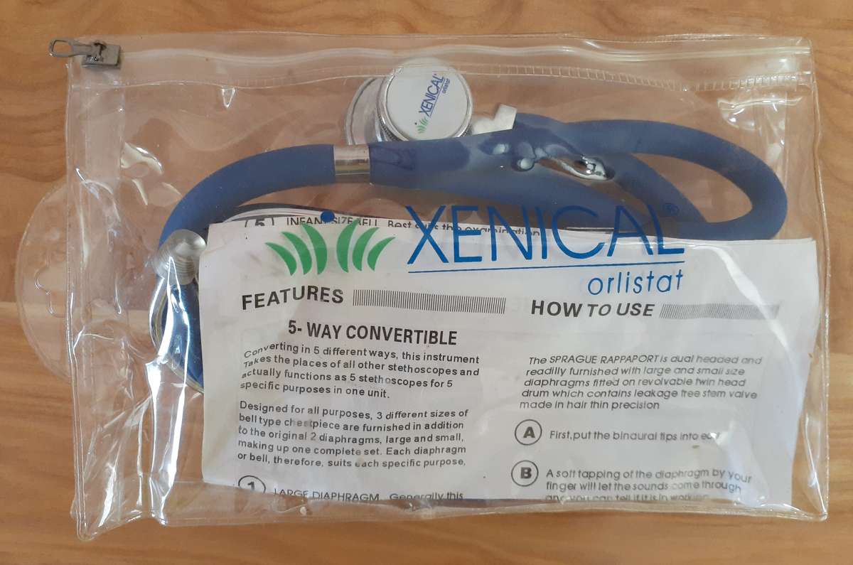 Stethoscope (as new) Xenical Orlistat Medical Dual Head
