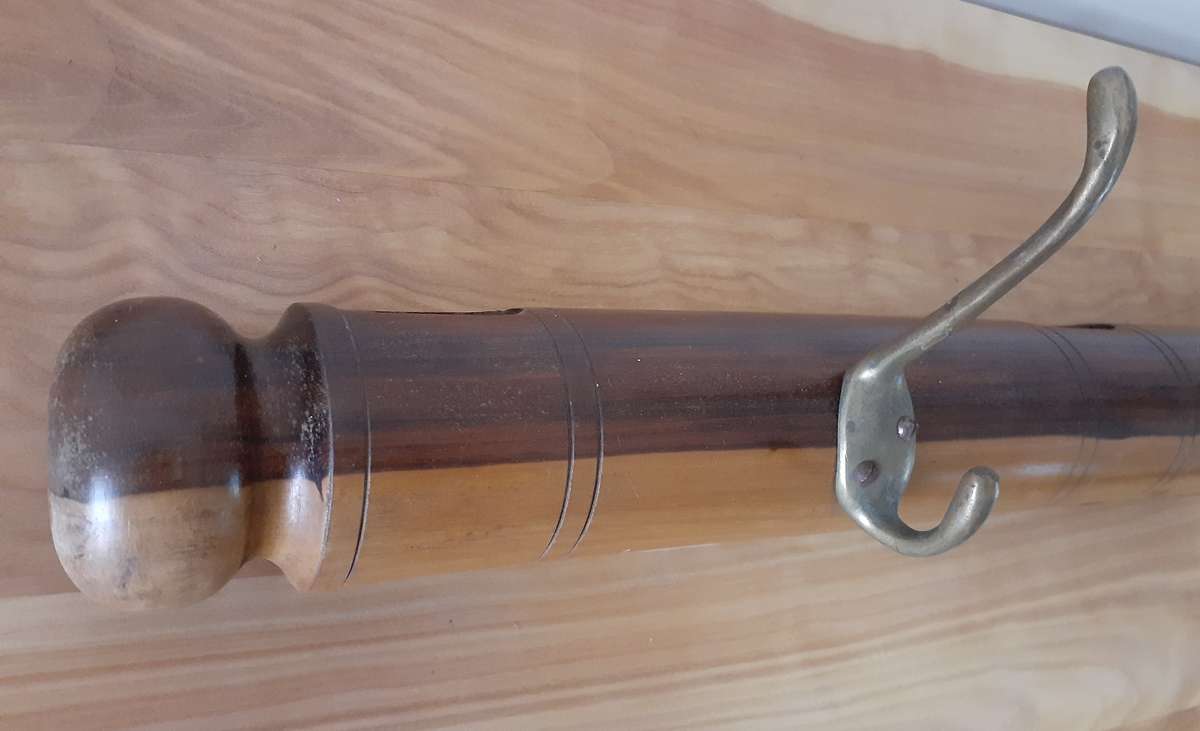 Rare Voortrekker Monument Inauguration Tambotie Coat Rack, dated 1949