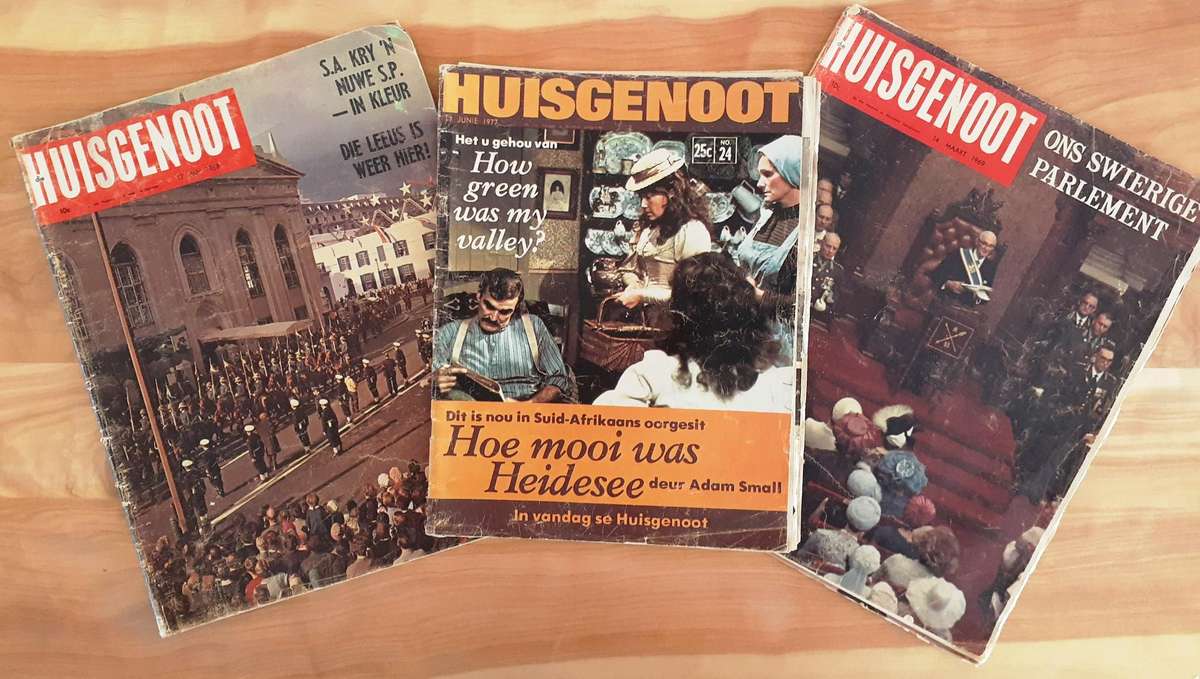 Three Vintage Huisgenoot and 3 x Panorama Magazines, 1968, 1969, 1977 Issues