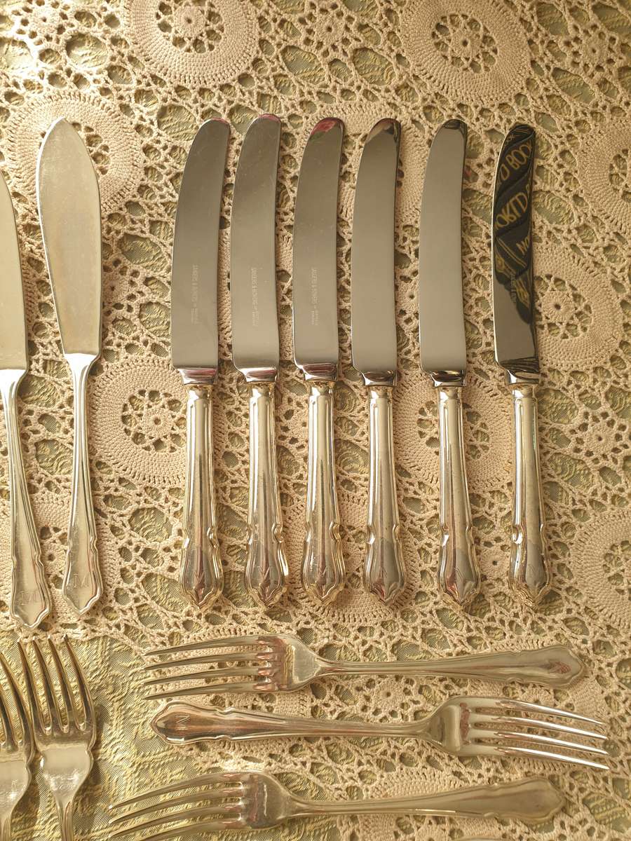 24 Piece | EPNS |  vintage cutlery set - 6 forks, 6 fish forks, 6 knives and 6 fish knives
