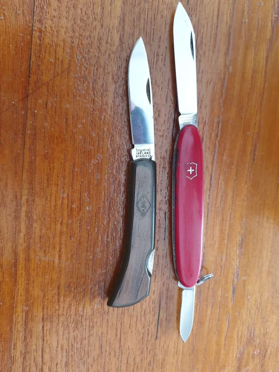 Swiss Victorinox and Imperial Ireland pocket knives