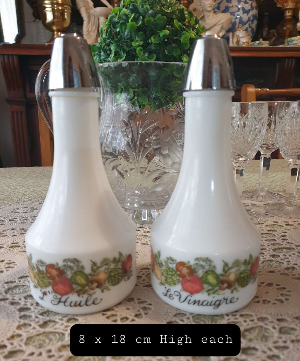 Vintage Gemco Spice of Life White Milk Glass SET