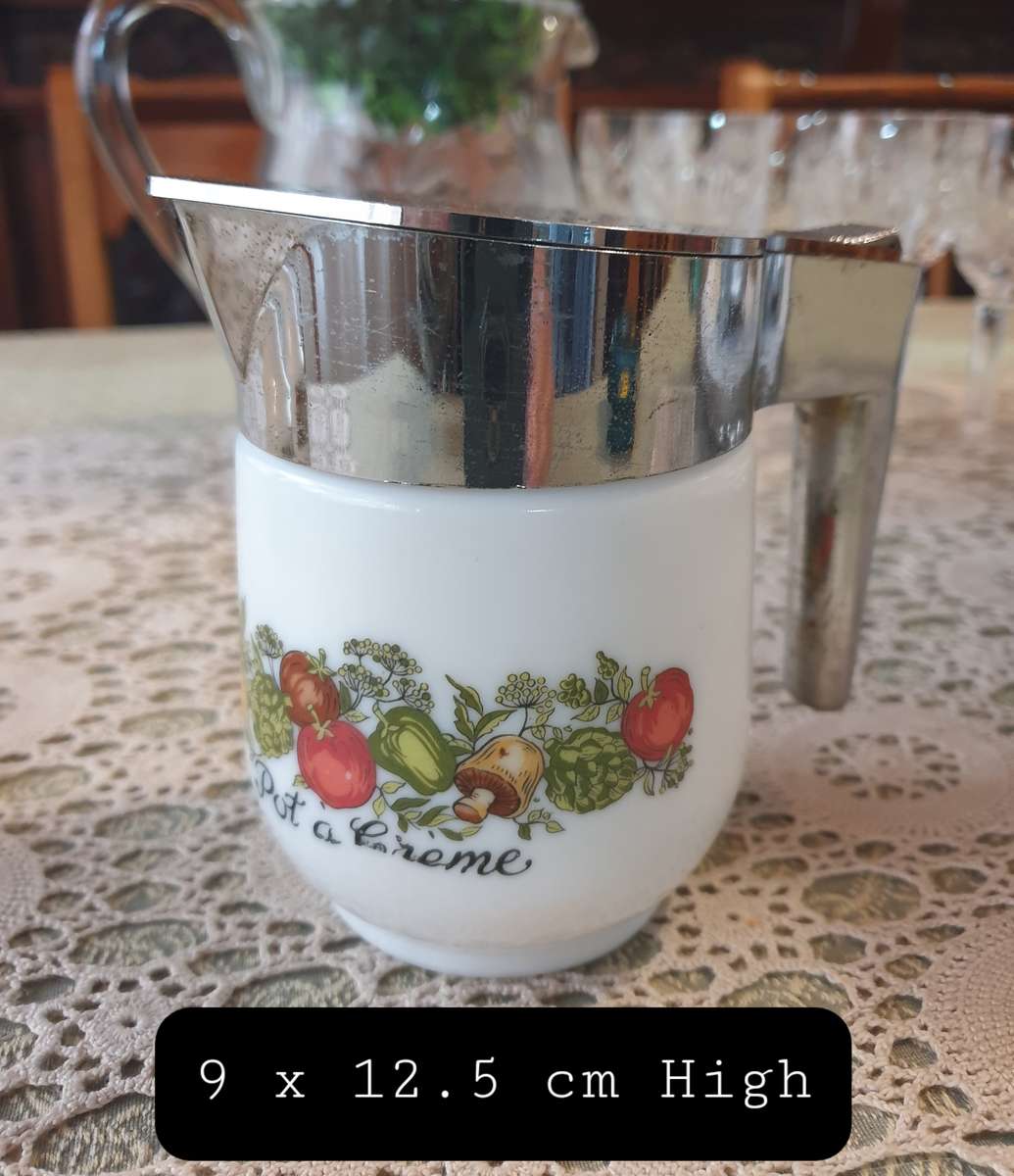 Vintage Gemco Spice of Life White Milk Glass SET