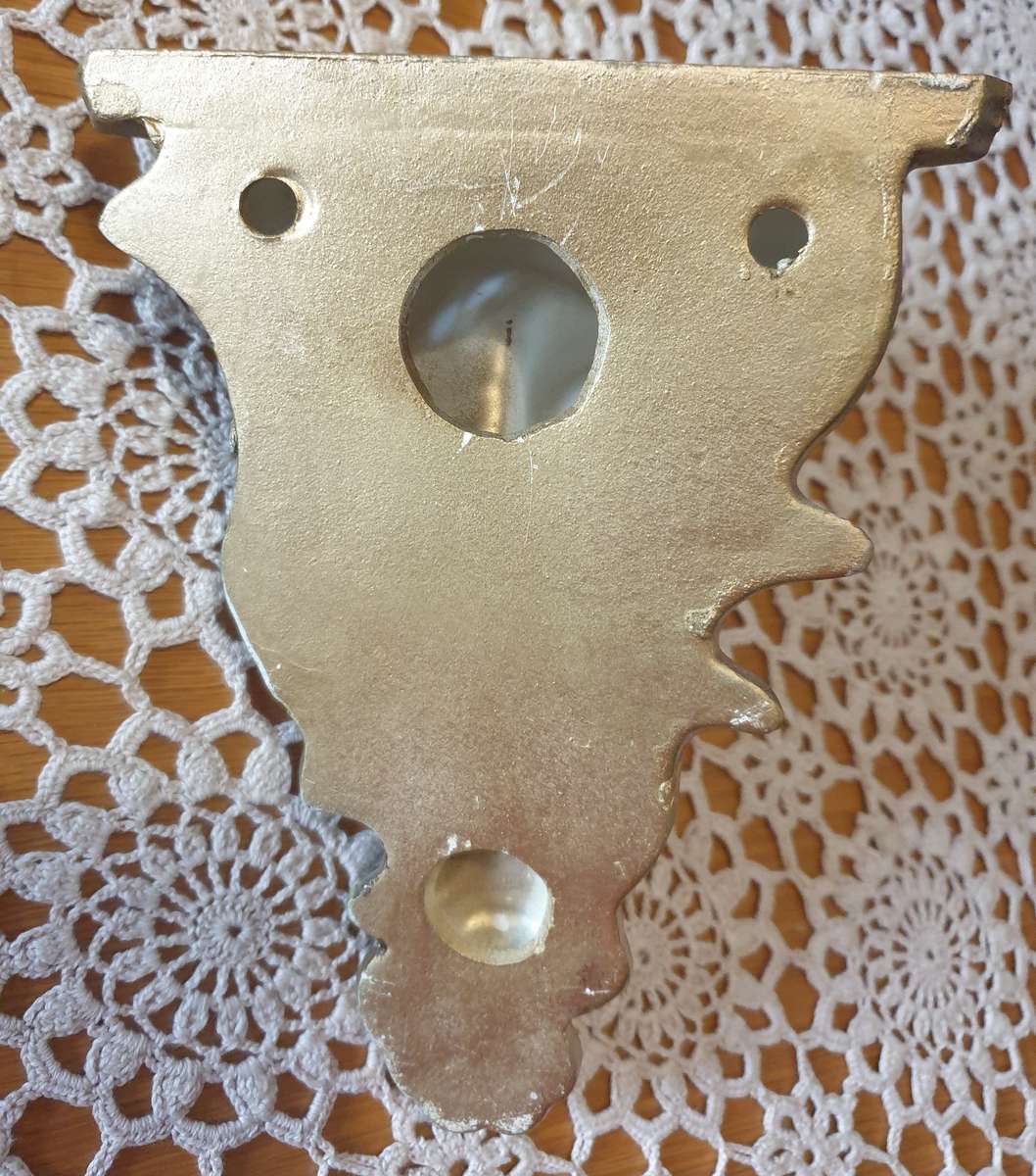 Vintage Ceramic Gold Ornate Wall Shelf