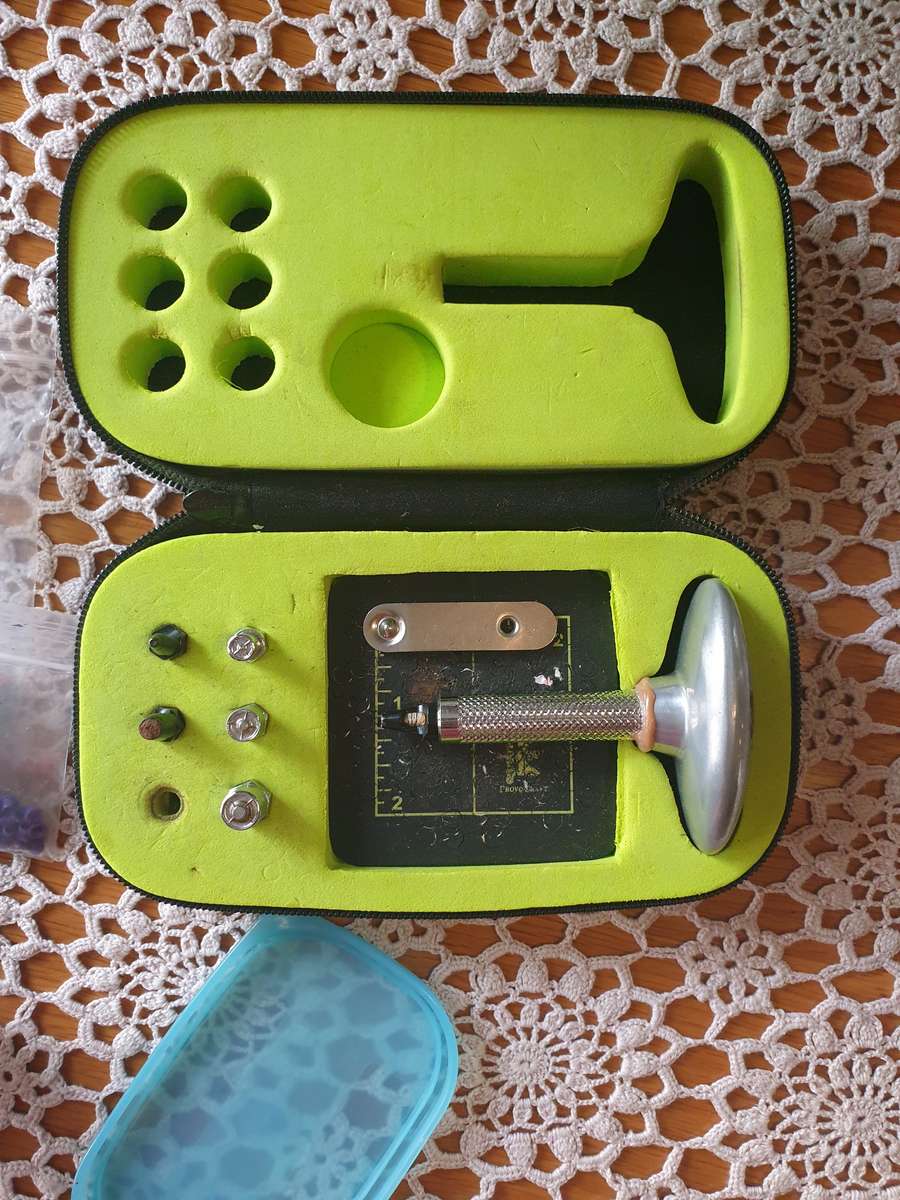 Crop-A-Dile Eyelet & Snap Punch Kit by We R Memory Keeper + extras