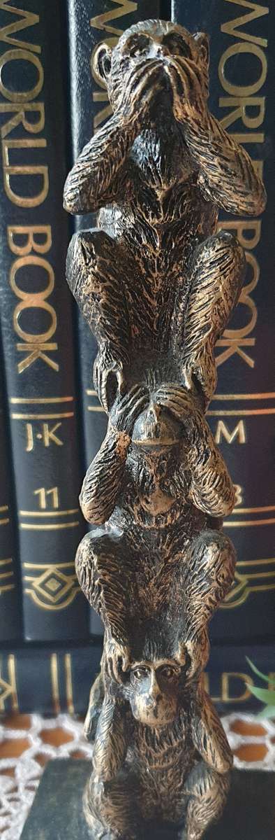 Bronze Color Monkey Decoration | Hear-No, See-No, Speak-No | Monkey Figurines |