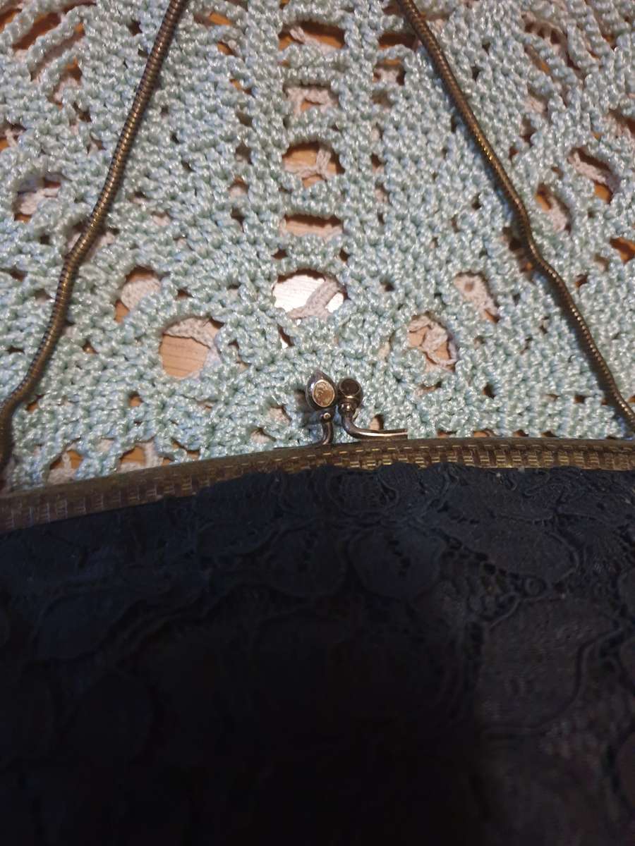 SMALL VINTAGE LACE BLACK BAG | CARLA |