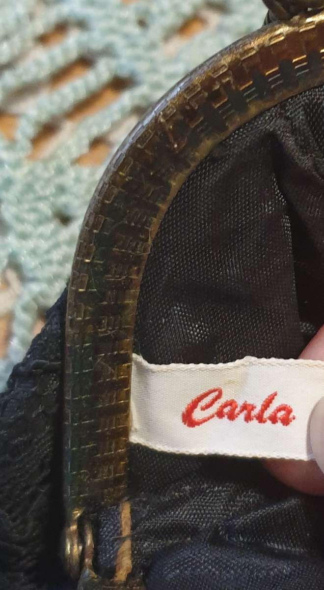 SMALL VINTAGE LACE BLACK BAG | CARLA |