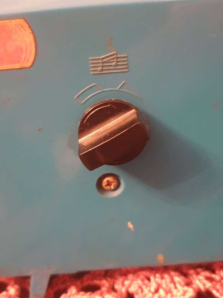 GINZA / RHYTHM Blue and White Musical Mid Century Alarm Clock / Desk Clock Playing Swan Lake, Japan