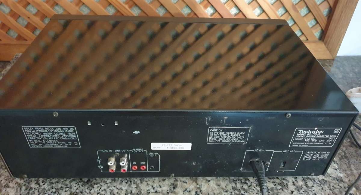 Technics Double Cassette Deck Rs-tr313 Dual Auto Reverse HX Pro Works