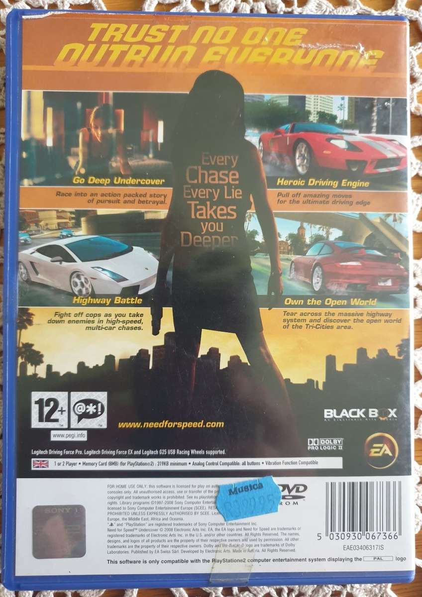 Playstation 2 game _Need for speed Undercover+ Extra game
