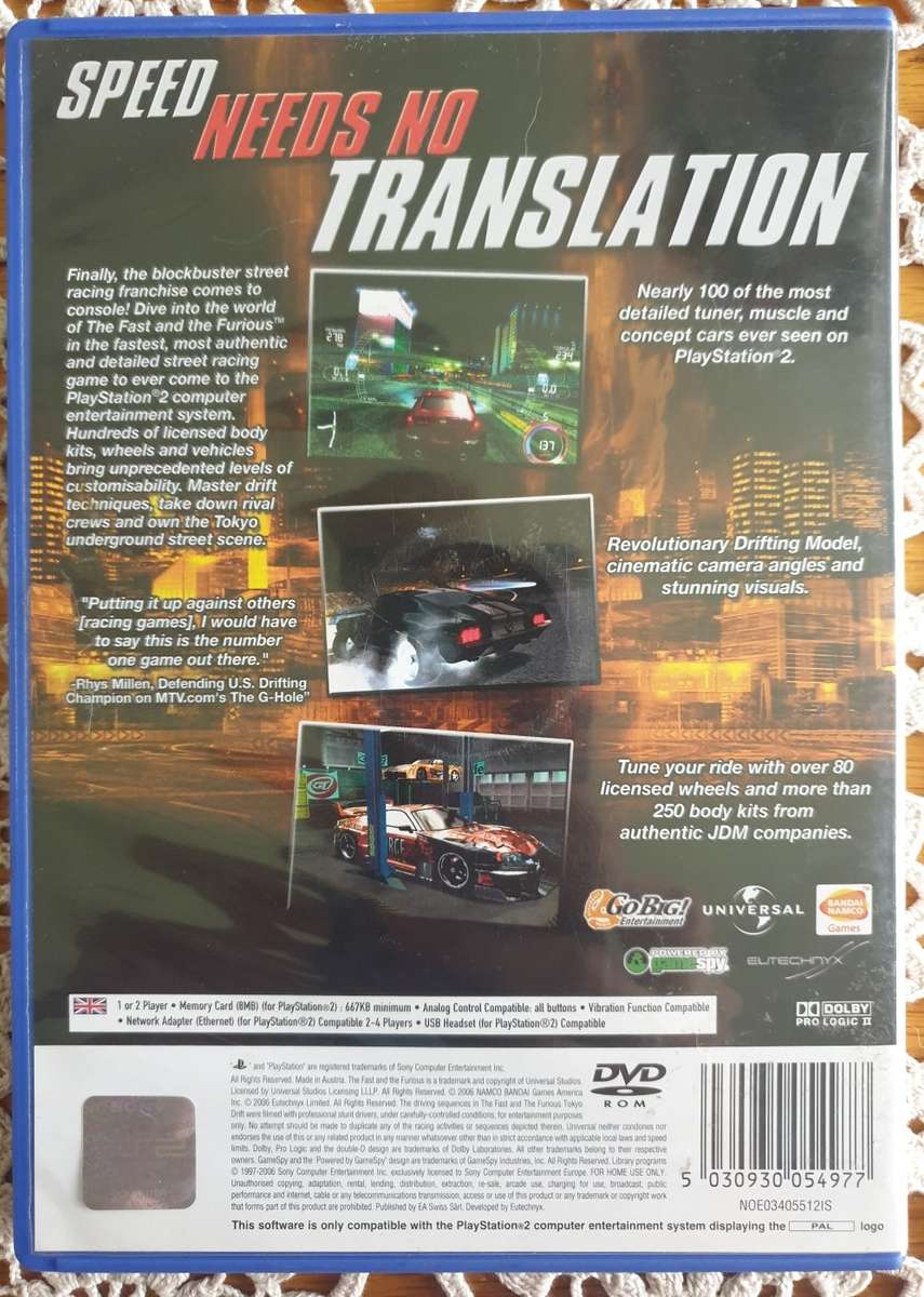 Playstation 2 game _The fast and the Furious