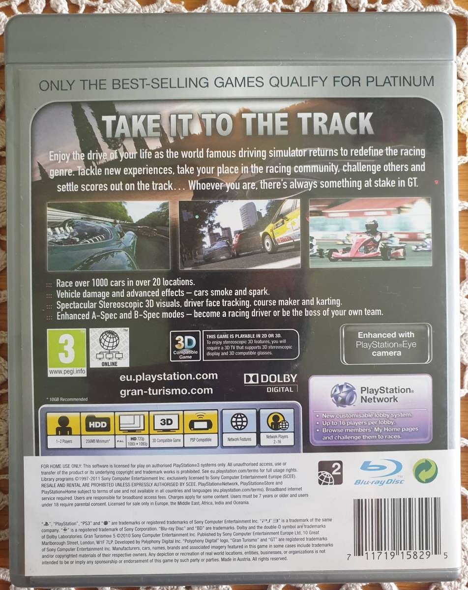 Playstation 3 game _Gran Turismo  5
