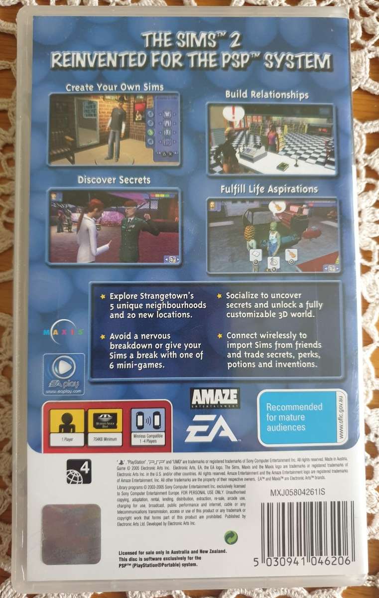 Playstation PSP  game _Sims 2