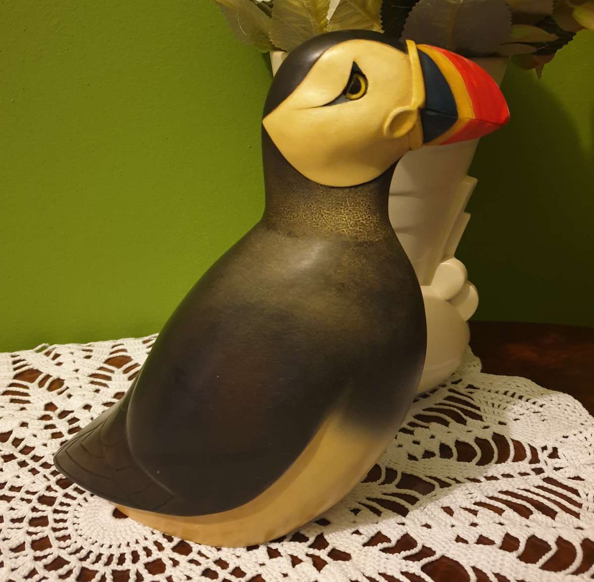 Feathers of Knysna Gallery carved and hand painted Atlantic Puffin