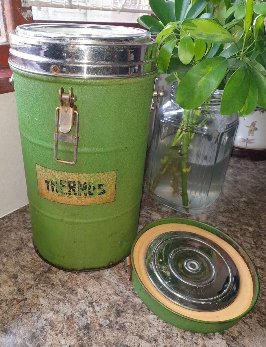 Vintage Large Thermos Food Flask Vacuum Vessel 1950`s