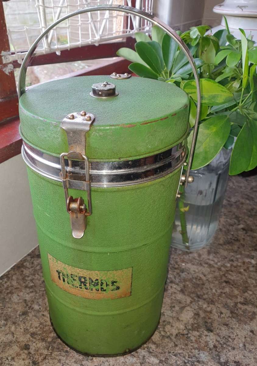 Vintage Large Thermos Food Flask Vacuum Vessel 1950`s