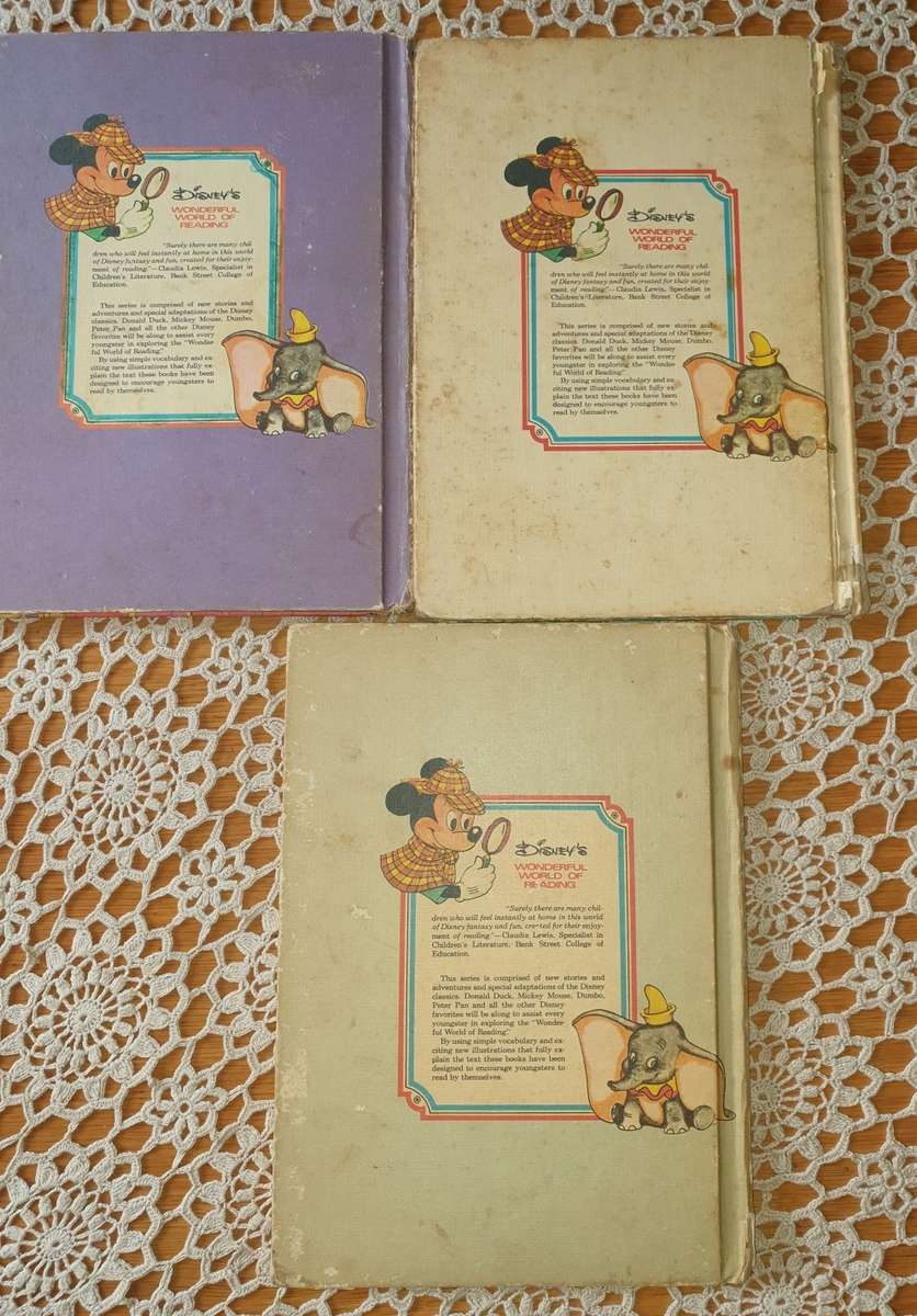 Three Vintage Walt Disney Classic novels from early 1970's