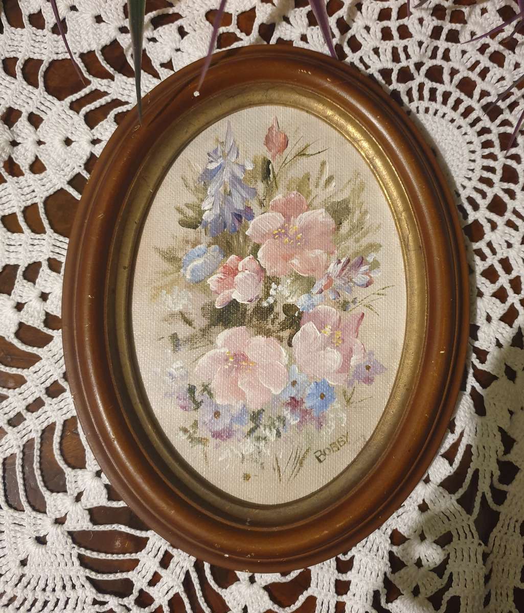 Set of Small Oval Oil Paintings | Bobby Signed |