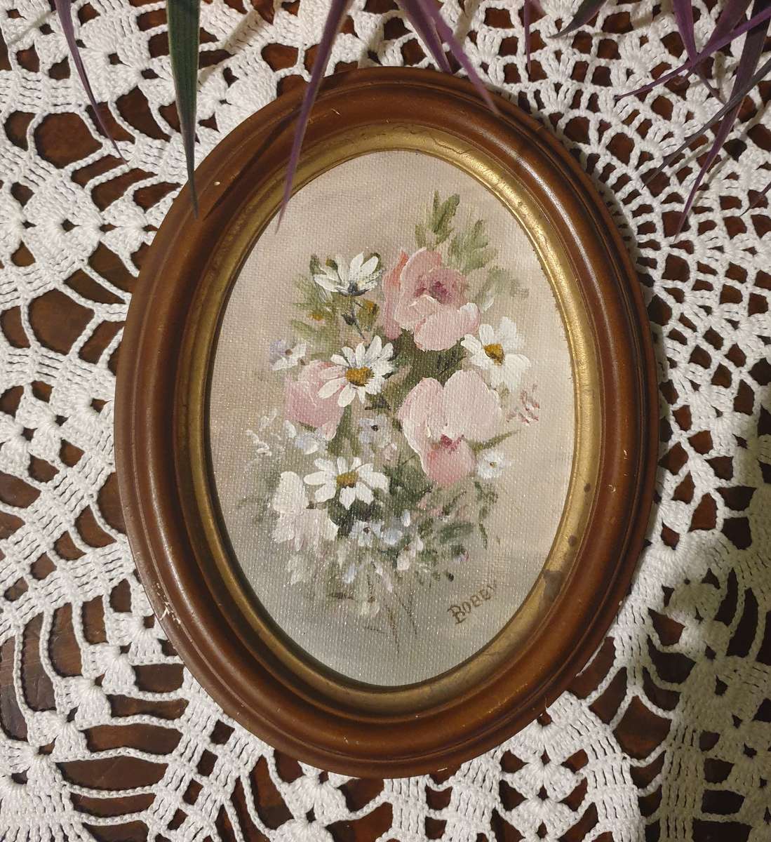 Set of Small Oval Oil Paintings | Bobby Signed |