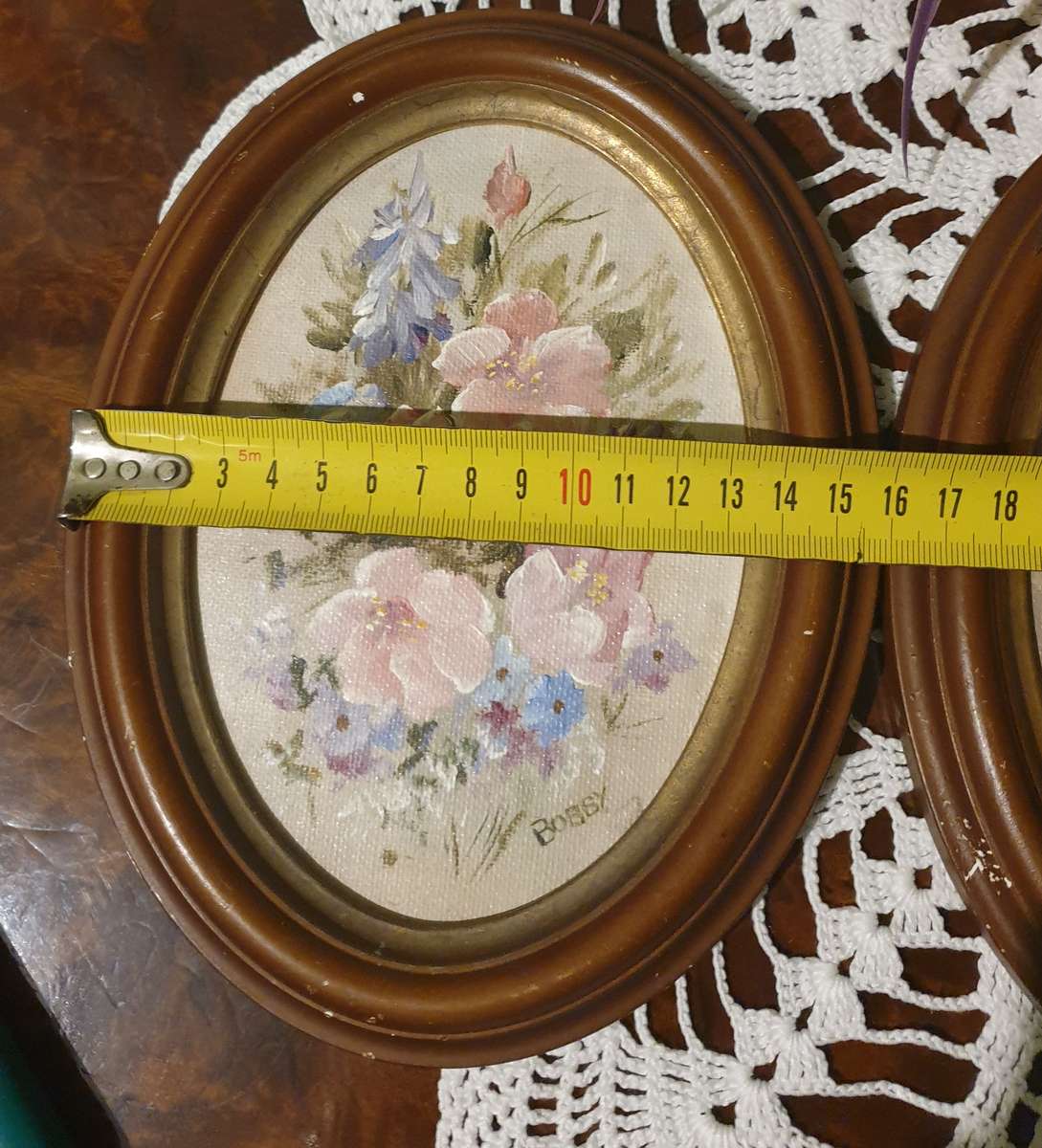 Set of Small Oval Oil Paintings | Bobby Signed |