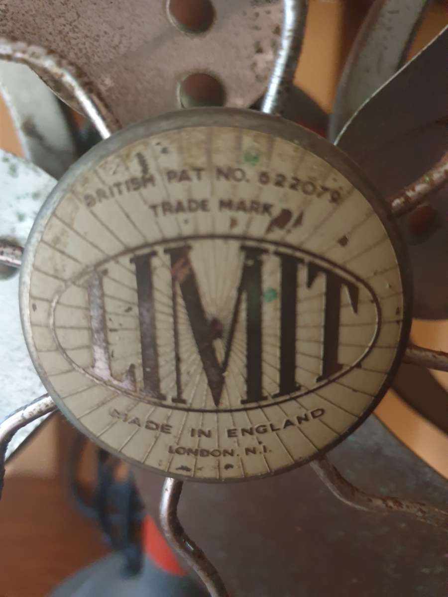 Very Rare Antique LIMIT 1950's Electric fan - Made In England