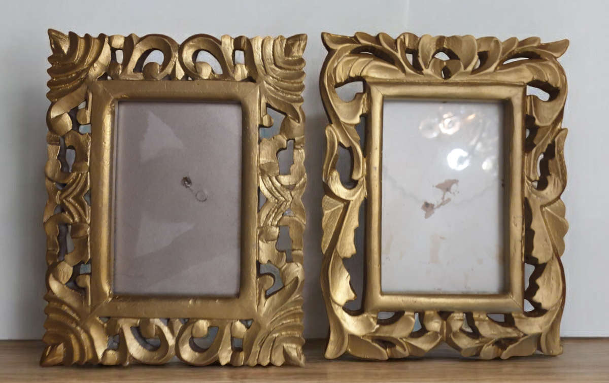 SET OF PHOTO FRAMES | GLASS GOOD | WOODEN |