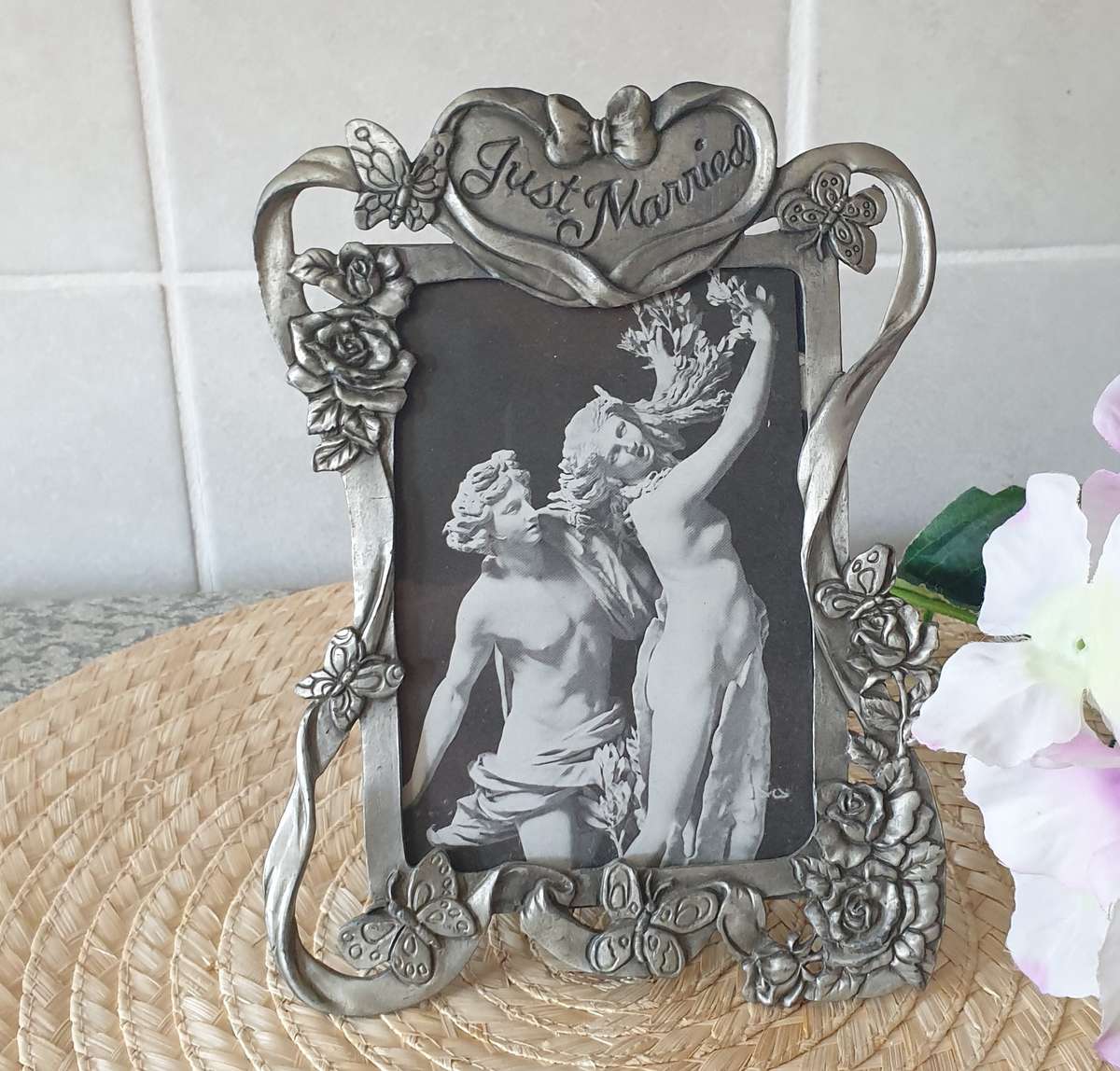 Photo Frame | PEWTER | METAL | JUST MARRIED |