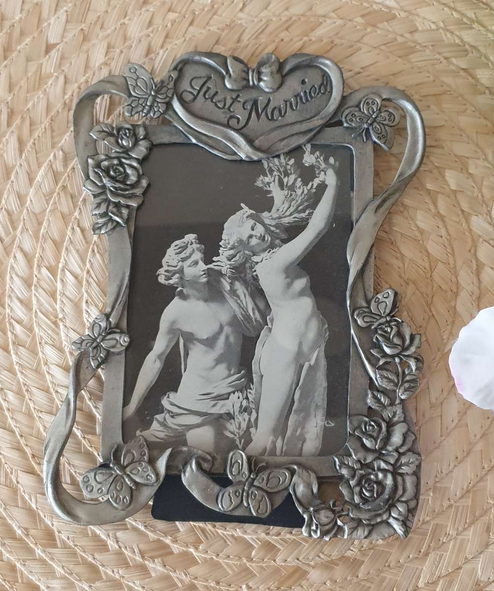 Photo Frame | PEWTER | METAL | JUST MARRIED |