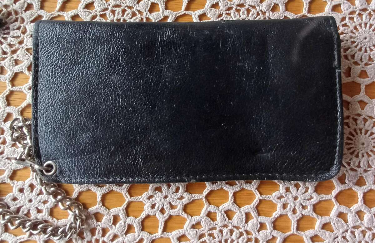 Harley-Davidson Men's Vintage Leather Biker Wallet with Chain & Clip