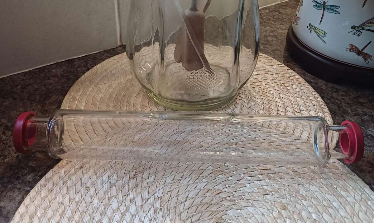 Vintage 1960s Jobling Pyrex Glass Rolling Pin  Classic Kitchenware