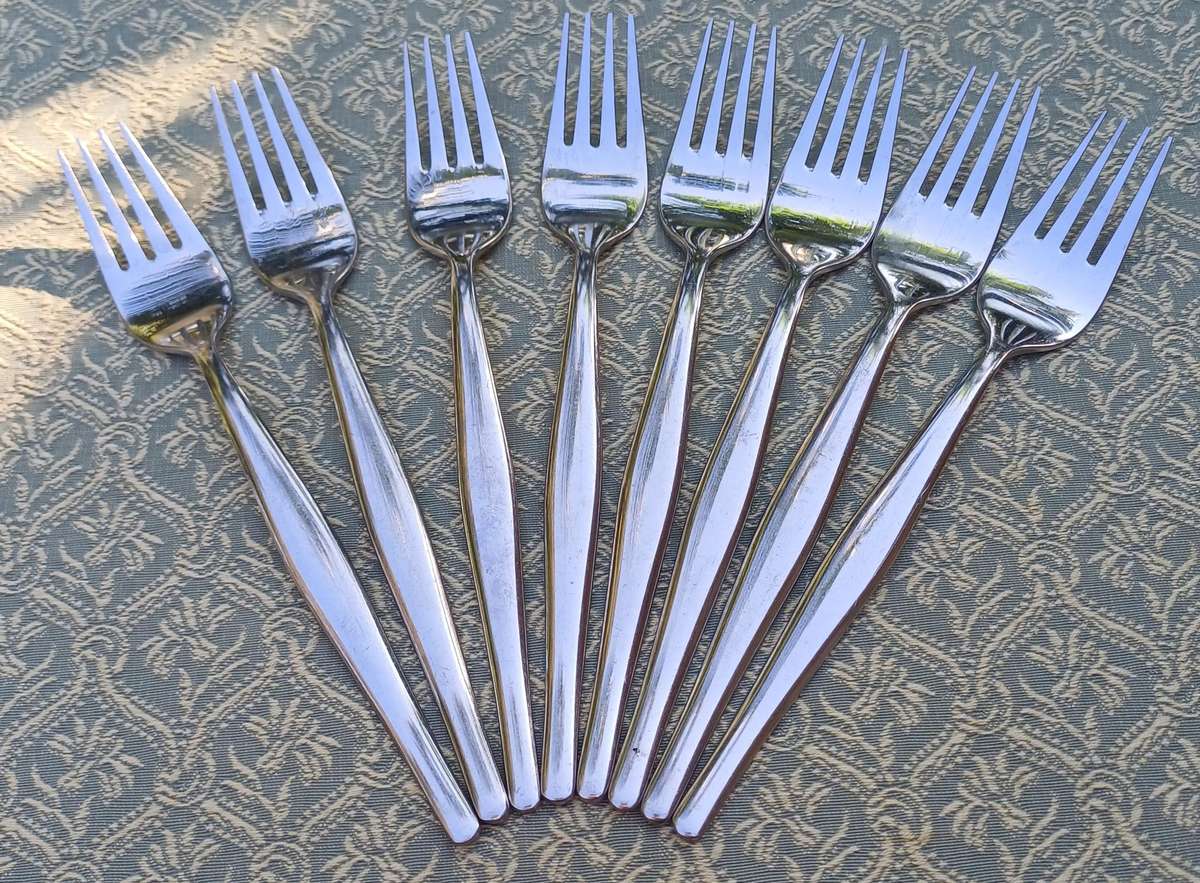 Set of 8 Slimline Eetrite Forks  Stainless Steel