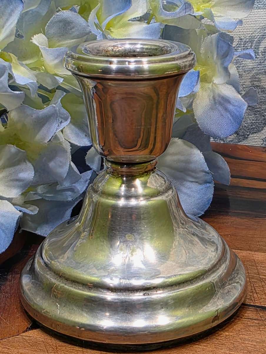 Vintage Sterling Silver Hallmarked Candle Holder